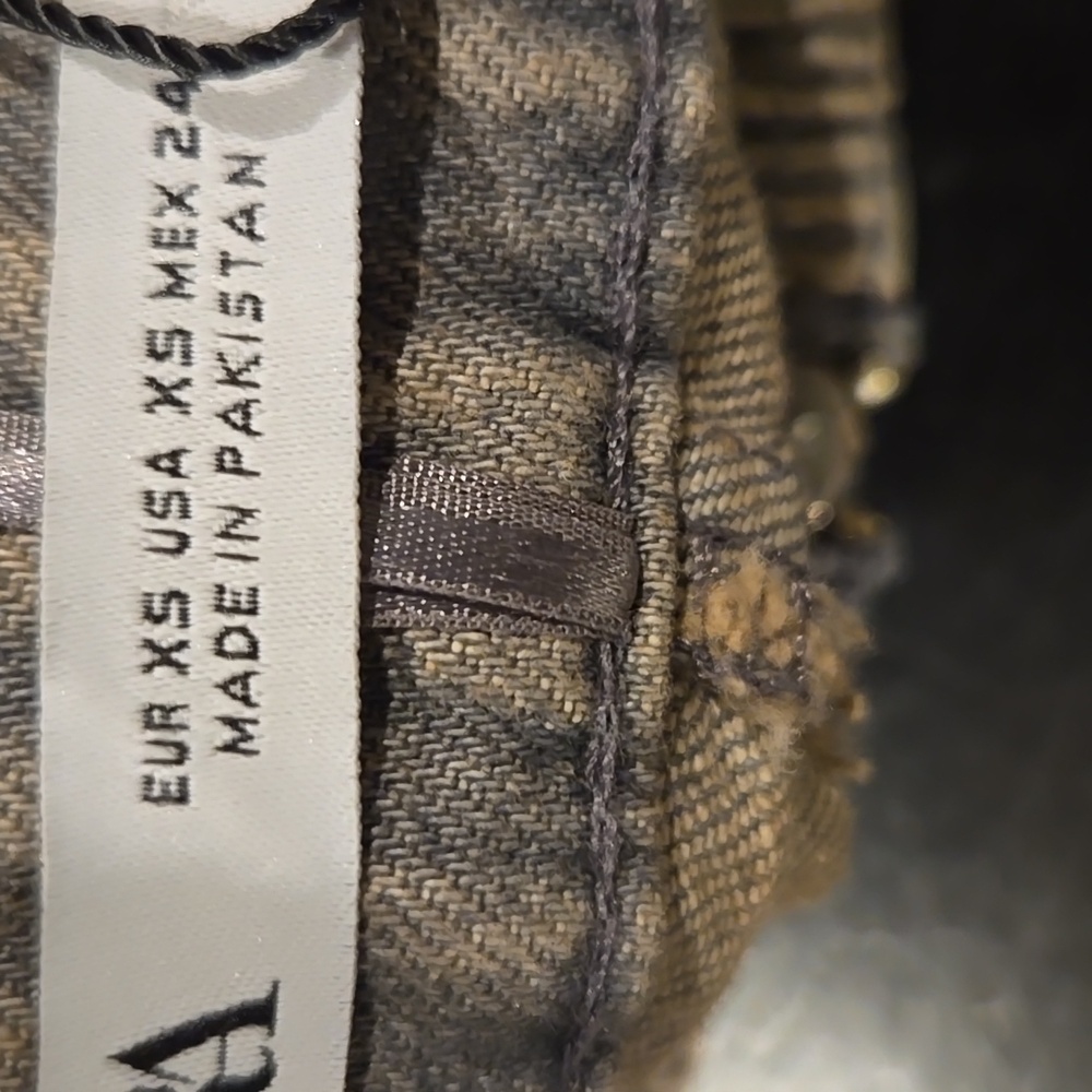 NWT! Zara Denim Strapless Top XS - Picture 4 of 6